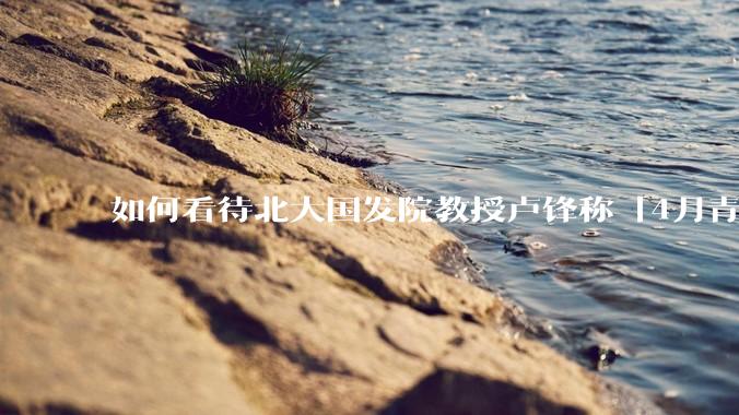 如何看待北大国发院教授卢锋称「4月青年失业率中国已远超美欧」？